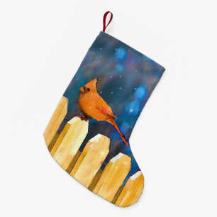 Kardinalen op het schilderen van de hek - Oorspron Kleine Kerstsok
