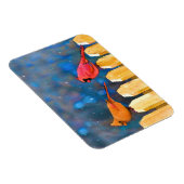 Kardinalen op het schilderen van de hek - Oorspron Magneet (Rechterzijde)