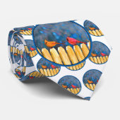 Kardinalen op het schilderen van de hek - Oorspron Stropdas (Opgerold)