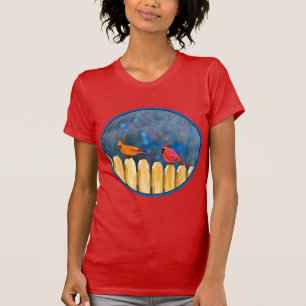 Kardinalen op het schilderen van de hek - Oorspron T-shirt