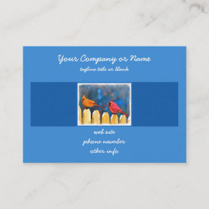Kardinalen op het schilderen van de hek - Oorspron Visitekaartje