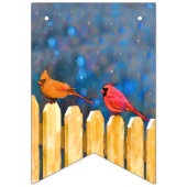 Kardinalen op het schilderen van de hek - Oorspron Vlaggetjes (Derde vlag)