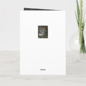 Kardinalen op SneeuwVogelhuis Feestdagen Kaart (Achterkant)