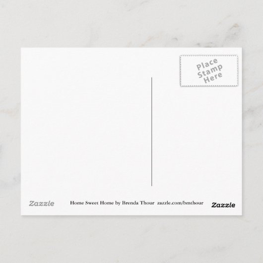 Kardinalen op Snowy Birdhouse Briefkaart (Achterkant)