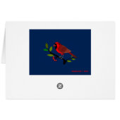 Kardinalen op tak Volle Maan All-Occasion Kaart (Achterkant Horizontaal)