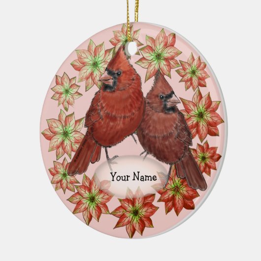 Kardinalen Poinsettia aangepaste ornamenten (Links)
