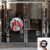  kardinalen raamsticker (Kantoordeur)