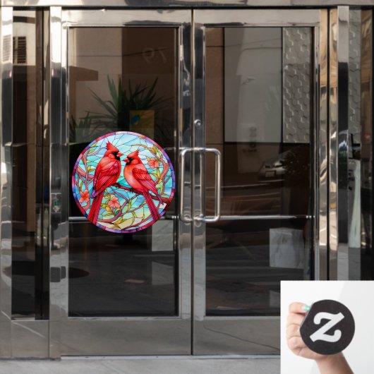 kardinalen raamsticker (Kantoordeur)