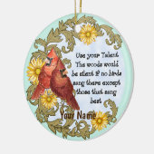 Kardinalen Talent Christelijk ornament (Links)