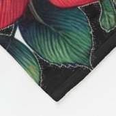 Kardinalen te midden van levendige Rozen Fleece Deken (Hoek)