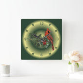 Kardinalen verschijnen als Angels bijna Kerst~ zij Vierkante Klok (Huis)