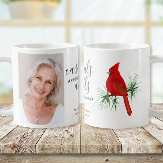 Kardinalen verschijnen als Angels dicht bij de fot Koffiemok