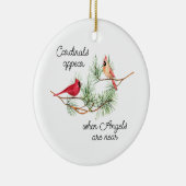 Kardinalen verschijnen als Angels in de buurt van  Keramisch Ornament (Rechts)