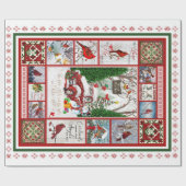 Kardinalen verschijnen als engelen bijna cadeautje cadeaupapier (Vlak)