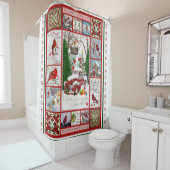 Kardinalen verschijnen als engelen bijna cadeautje douchegordijn (In situ)