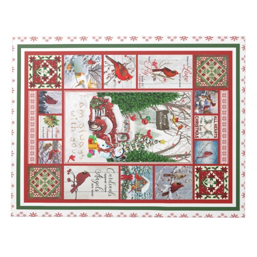 Kardinalen verschijnen als engelen bijna cadeautje notitieblok (Voorkant)