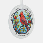 Kardinalen verschijnen als engelen in de buurt van glas ornament (Voorkant Rechts)