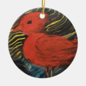 Kardinalen verschijnen als engelen in de buurt van keramisch ornament (Voorkant)