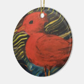 Kardinalen verschijnen als engelen in de buurt van keramisch ornament (Links)