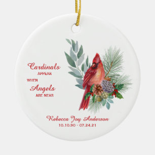 Kardinalen Verschijnen Engelen Dichtbij Foto Herde Keramisch Ornament