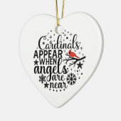 Kardinalen verschijnen Hart Keramische Kerstbal Keramisch Ornament (Links)