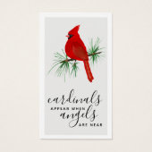 Kardinalen verschijnen in de buurt van Memorial Ka Visitekaartje (Voorkant)