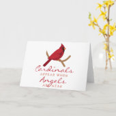 Kardinalen verschijnen kaart (Gele Bloem)