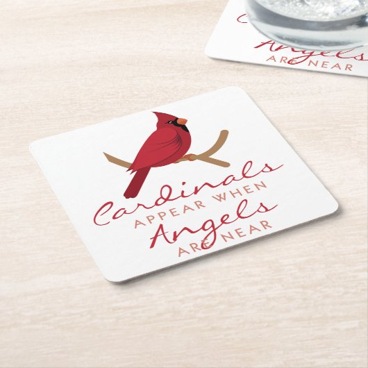 Kardinalen verschijnen kartonnen onderzetters (Schuin)