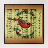 Kardinalen verschijnen wanneer Angels bijna Kerstm Legpuzzel (Horizontaal)