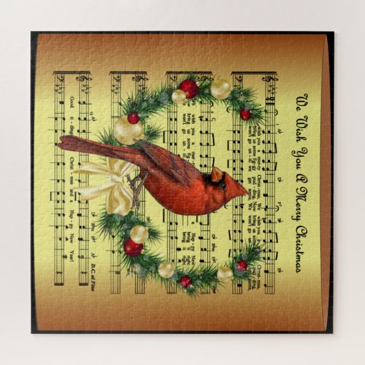 Kardinalen verschijnen wanneer Angels bijna Kerstm Legpuzzel (Horizontaal)