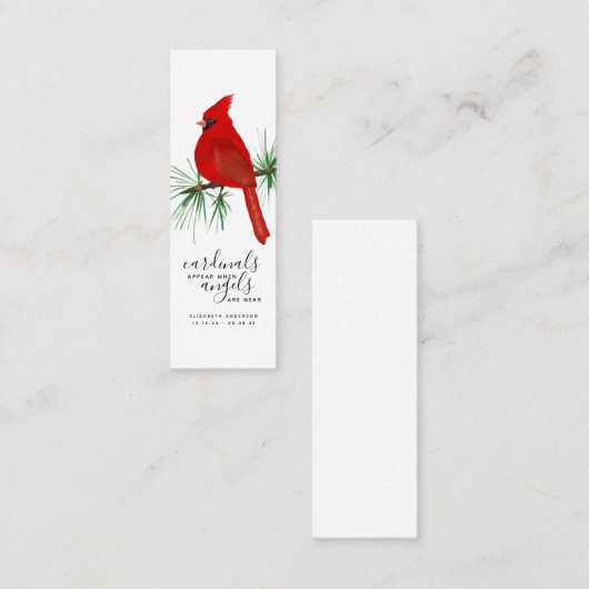Kardinalen verschijnen wanneer Angels dichtbij Bla Mini Visitekaartje (Voorkant / Achterkant)