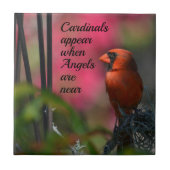 Kardinalen verschijnen wanneer Angels nabij kerami Tegeltje (Voorkant)
