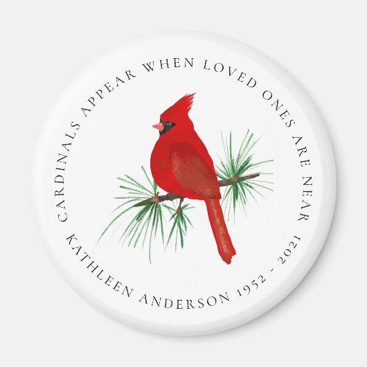 Kardinalen verschijnen wanneer de geliefde nabij z magneet (Voorkant)