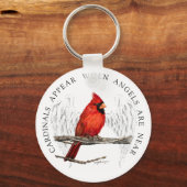 Kardinalen verschijnen wanneer engelen dichtbij Sl Sleutelhanger (Voorkant)