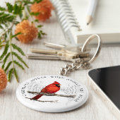 Kardinalen verschijnen wanneer engelen dichtbij Sl Sleutelhanger (Zijkant)