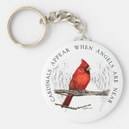 Kardinalen verschijnen wanneer engelen dichtbij Sl Sleutelhanger