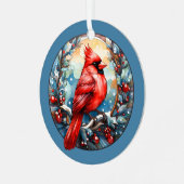 Kardinalen verschijnen wanneer engelen dichtbij zi metalen ornament (Voorkant links)