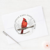 Kardinalen verschijnen wanneer engelen dichtbij zi ronde sticker (Envelop)