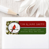 Kardinalen verschijnen wanneer engelen in de buurt etiket (Insitu)