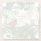 Kardinalen verschijnen wanneer engelen in de buurt glazen onderzetter (Achterkant)