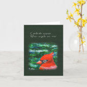 Kardinalen verschijnen wanneer engelen in de buurt kaart (Gele Bloem)