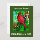 Kardinalen Verschijnen Wanneer Engelen Nabij Inspi Briefkaart (Voorkant / Achterkant)