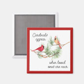 Kardinalen verschijnen wanneer geliefden in de buu magneet (Voorkant / Achterkant)