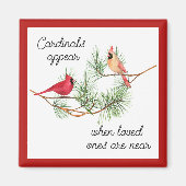 Kardinalen verschijnen wanneer geliefden in de buu magneet (Voorkant)