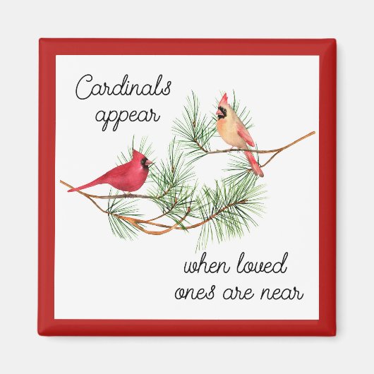 Kardinalen verschijnen wanneer geliefden in de buu magneet (Voorkant)