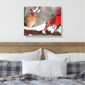 kardinalen voor mannetjes en vrouwen canvas afdruk (Insitu (Slaapkamer))
