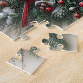 Kardinalen Winter Wishes Legpuzzel (Zijkant)