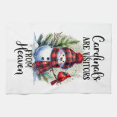 Kardinalen zijn bezoekers uit de hemel theedoek (Horizontaal)