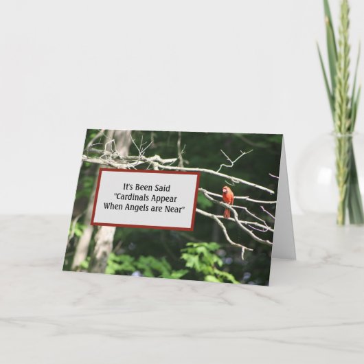 Kardinalen zijn in de buurt van Angels Verschijnen Kaart (Voorkant)