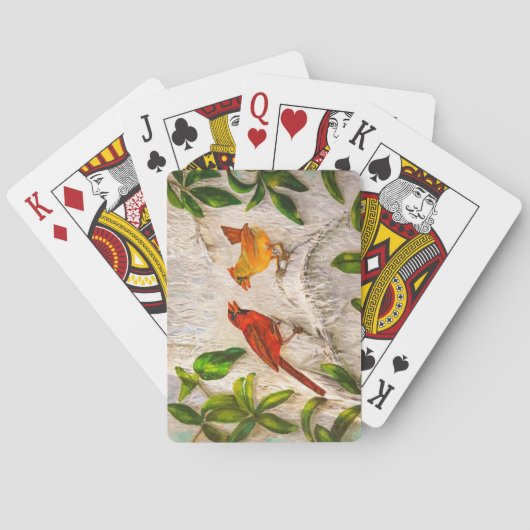 Kardinalen Zingend uit liefde Pokerkaarten (Achterkant)